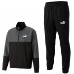 мъжки спортен екип Puma Colorblock Tracksuit 688173 01 в черно и сиво, изглед отпред
