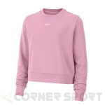 Розова дамска блуза Nike One Df Crew IB1450 699 с малко лого отпред